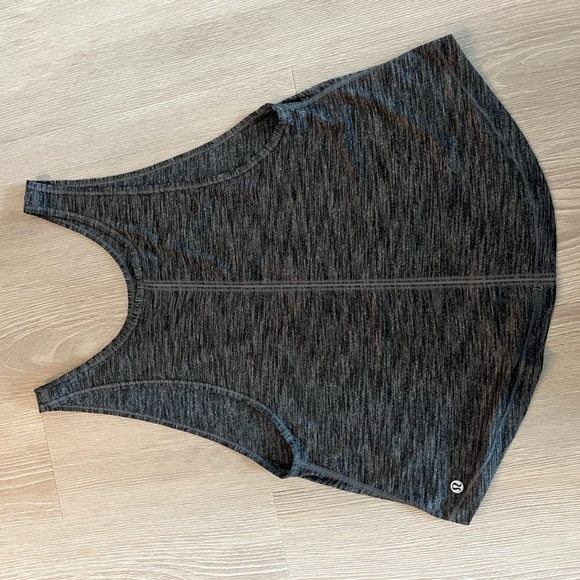 Lululemon Rush Hour Tank Top Heathered Black with Reflective Strip - Picture 8 of 11